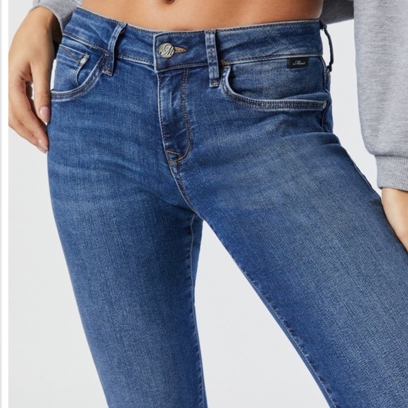 Mavi Scarlett Super High Rise Skinny Jeans Distressed Size 26 - Picture 14 of 15